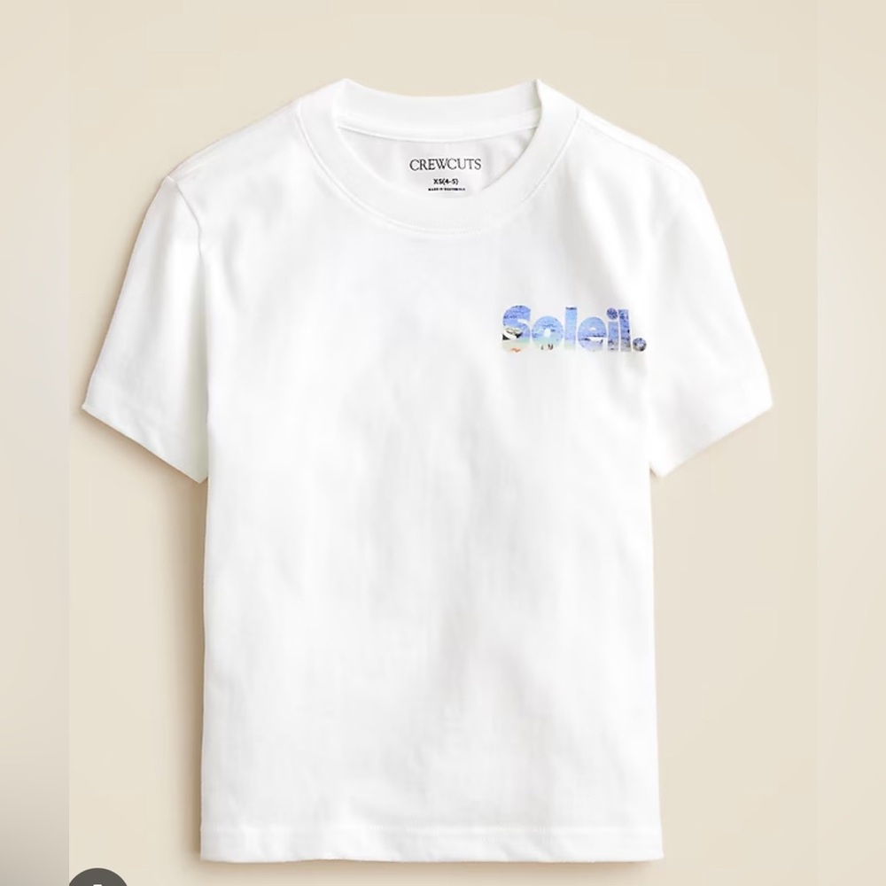 Crewcuts Kids White Tee with Multicolor Soleil Graphic
